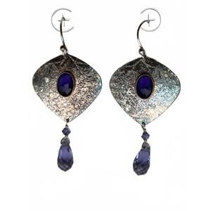NEW HOLLY YASHI women's drop earring in silver/purple